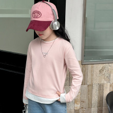 女童春秋款长T恤韩系打底衫2025新款秋季新品柔软洋气宽松童装