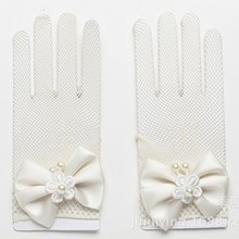 儿童婚纱花童礼服手套女童公主裙网眼弹力手套新娘结婚手套 批发