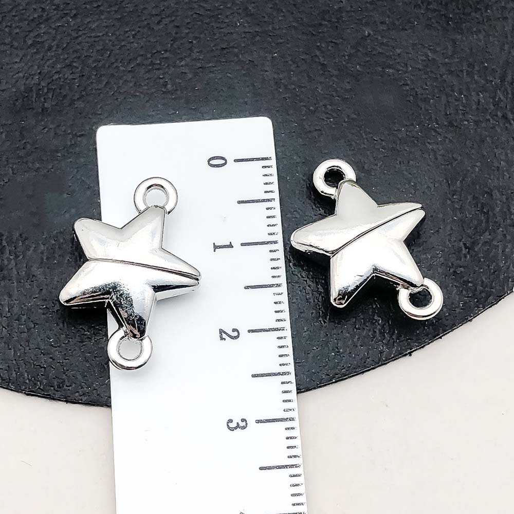 1 white k five-pointed star magnet buckle 21*15mm-3.5g-19852