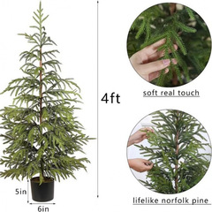 国境を越えた新型クリスマス小松柏樹デスクトップ客間鉢植えの装飾品は緑の花の小さな木の盆栽をシミュレートする