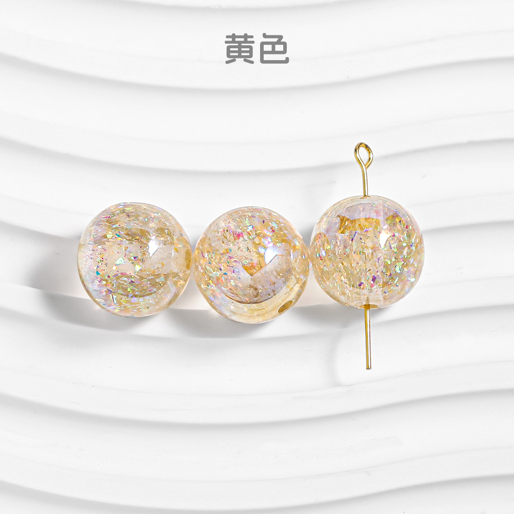 [10 - 30 paquetes] cuentas de resina ecológicas 16mm cuentas de resina redondas cadenas de teléfonos móviles DIY material al por mayor en stock