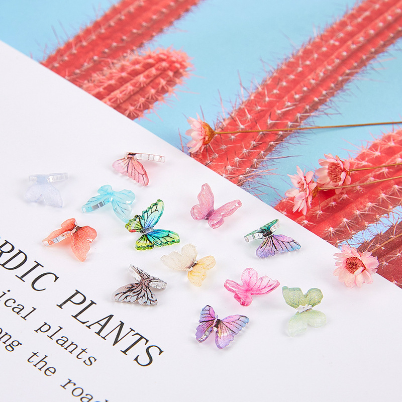 Colorful jewelry small size brown nail accessories material new cartoon European and American three-dimensional bow colorful nails