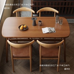 食卓家庭用小戸型食事テーブルシンプル長方形鉄芸食卓椅子商用レストランテーブルと椅子の組み合わせ