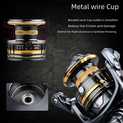 Bear King FPS Spinning Wheel Waterproof Full Metal Fishing Reel 9+1 Bearing Lure Spinning Reel for Pike and Musky Sea Fishing Wholesale