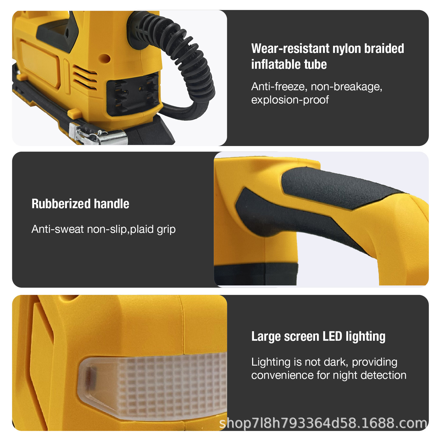 Bomba de aire para automóvil Pantalla digital inteligente Bomba de aire para automóvil eléctrico Bomba de aire para automóvil Bomba de aire para neumáticos para automóvil