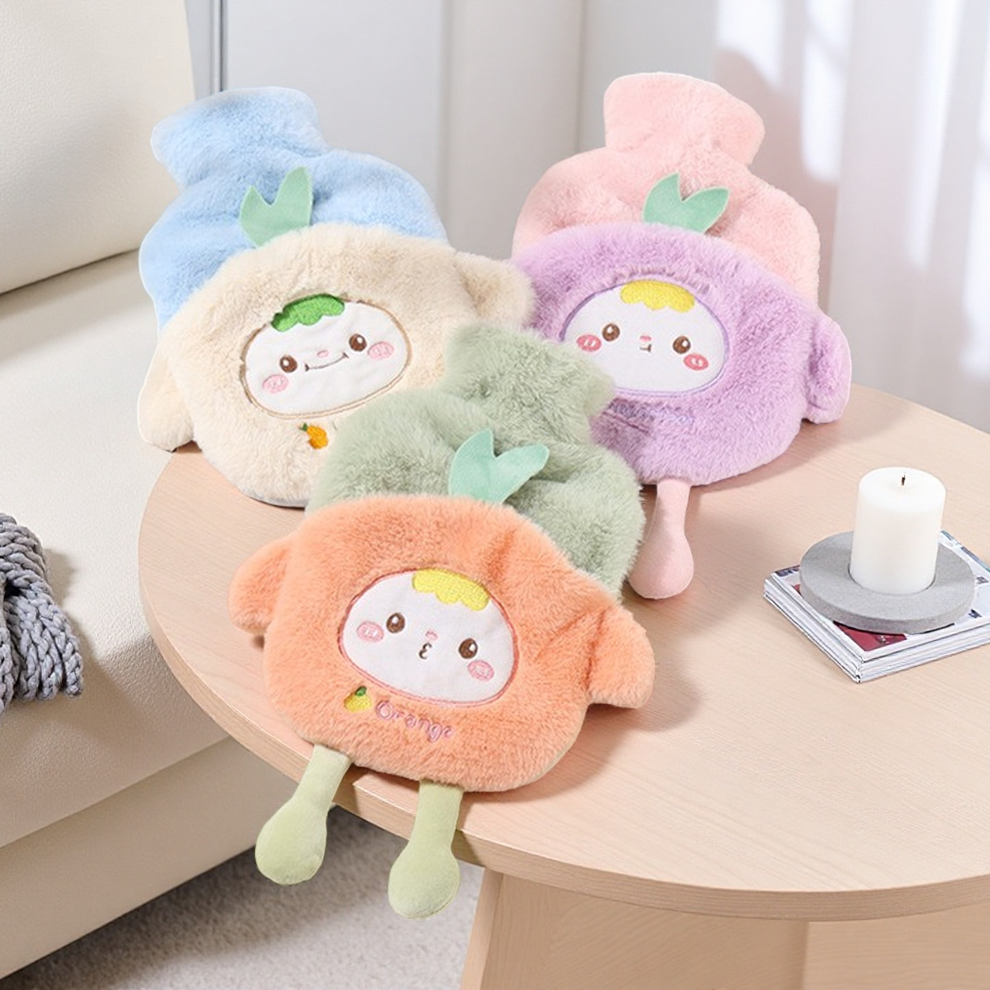 new cartoon hot water injection bag good-looking student hand warmer warm belly warm quilt bed girl heart plush hot water bag