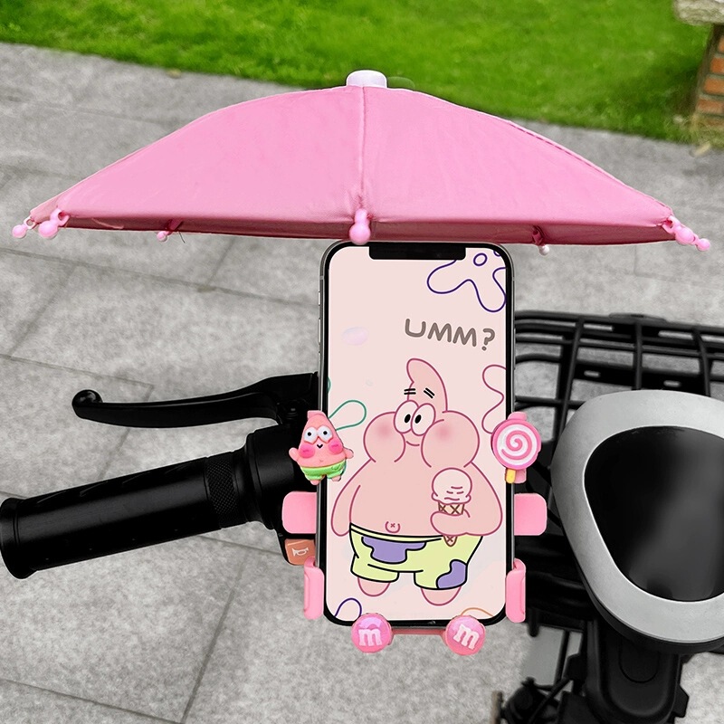 Electric Vehicle Mobile Phone Holder Battery Vehicle Motorcycle Anti-Shake and Rain-Proof Mobile Phone Holder Cute Cartoon Bicycle Riding Holder Electric Vehicle Mobile Phone Holder Battery Vehicle Motorcycle Anti-Shake and Rain-Proof Mobile Phone Holder Cute Cartoon Bicycle Riding Holder