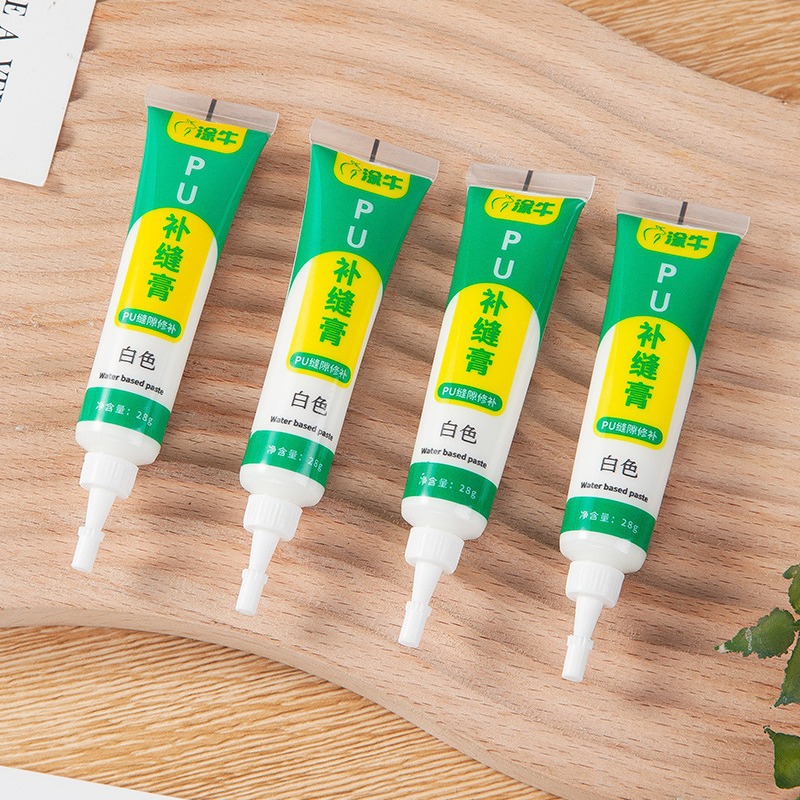 白色PU补缝膏石膏线收边钉眼拼接缝隙专用美缝胶水性修补膏可上漆