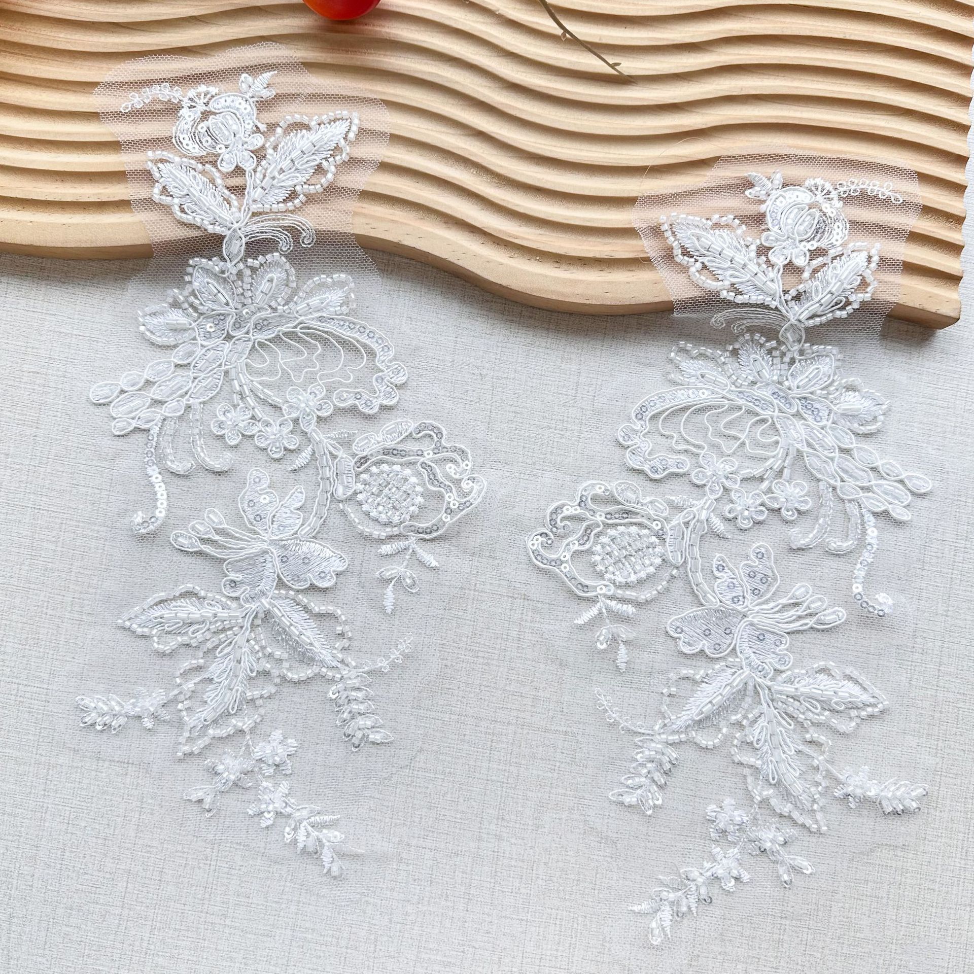 DIY Cheongsam vestido vestido vestido de boda accesorios tela pegatinas encaje perlas esquinillas espectáculo flores encaje image 3