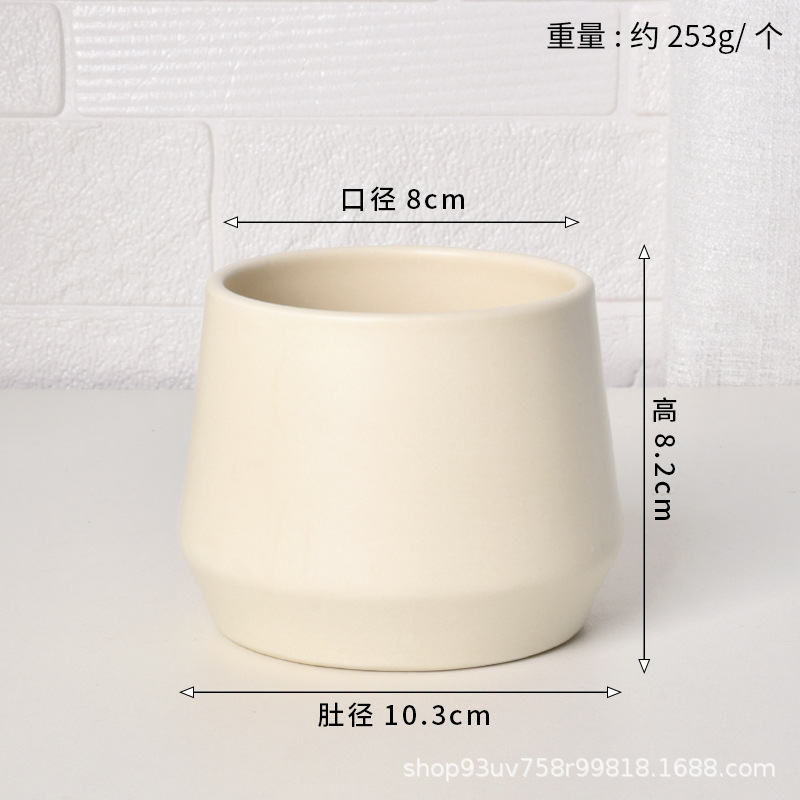 Pot de cerámica crema INS lujo ligero de alto nivel sensación de plantación de orquídeas mariposa simple orquídeas plantación de pot de porcelana blanca Dehua