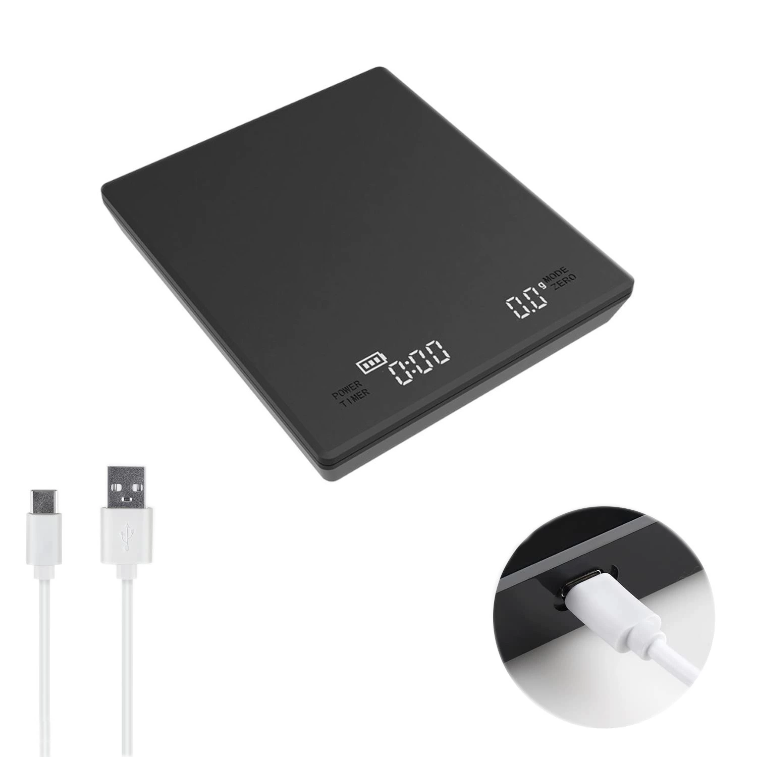 Coffee highly precise electronic scales with usb charger, American style
