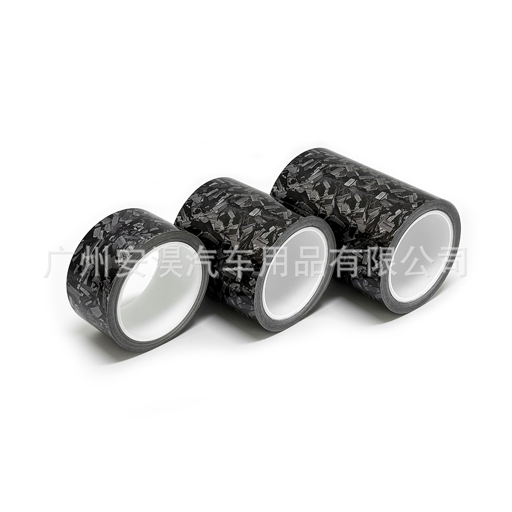 Cross-Border Hot-Selling 5Cm*900Cm Pet Forged Carbon Fiber Glossy Black Car Color Change Film Body Sticker Film