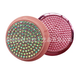 Earphone rhinestone plastic shell rhinestone processing metal earphone shell rhinestone round acrylic crystal sticker