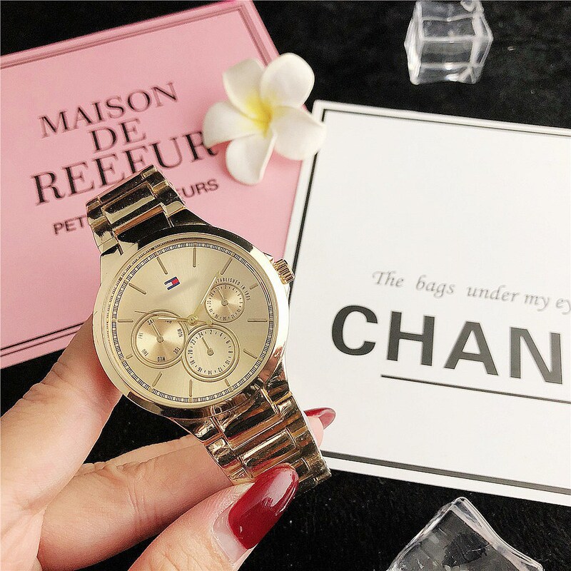 fashion men's wrist quartz watch three-eye quartz men's watch personalized alloy watch tide