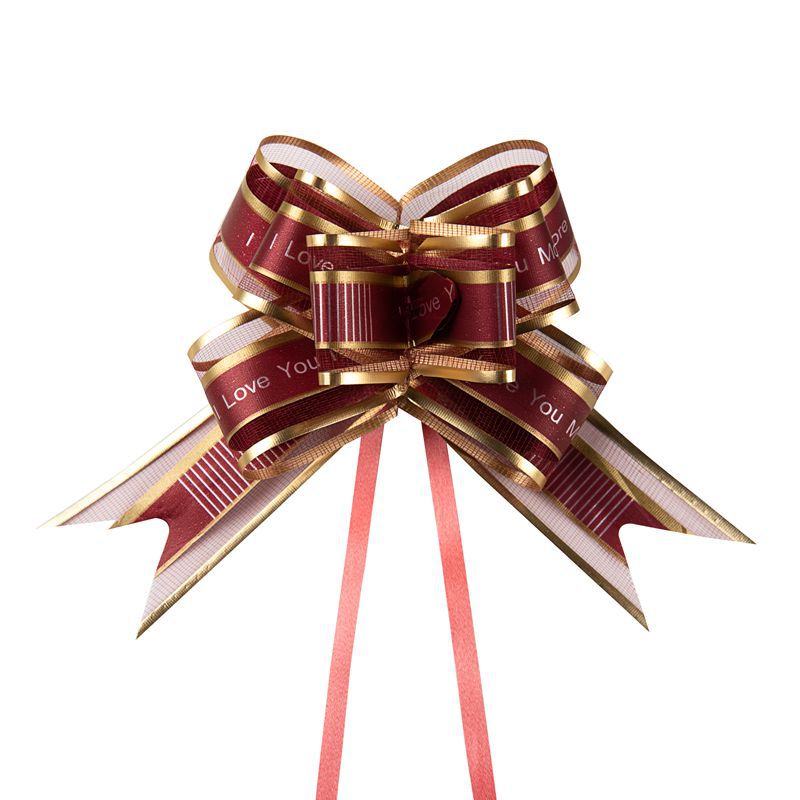 Transfronterizo amazon 30 cinta mediana confesión hilo de nieve arco mano tire flor regalo embalaje carta tire