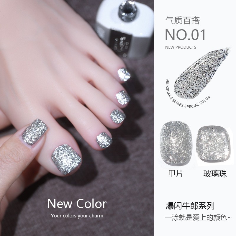 Flash diamante esmalte de uñas pegamento 2023 nueva celebridad de Internet popular color blanco lentejuelas pegamento de diamante para salón de uñas