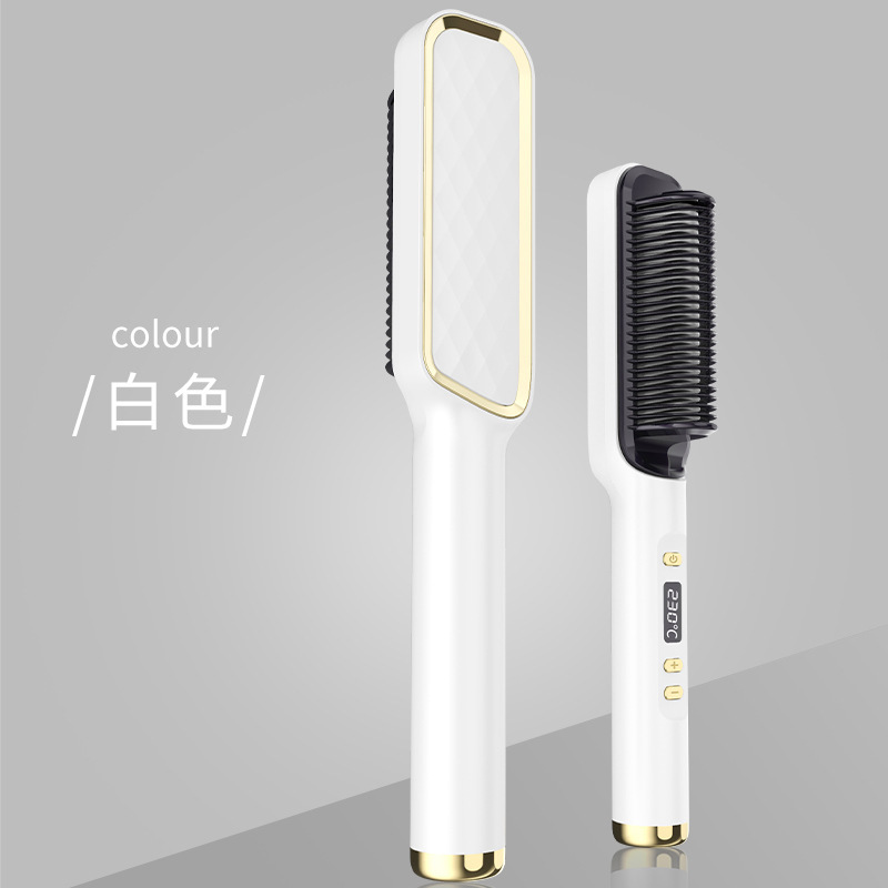 国境を越えた新型液晶表示ストレートヘア櫛は髪を傷つけない怠け者ストレートヘア巻き毛両用クランプマイナスイオン巻き髪棒|undefined