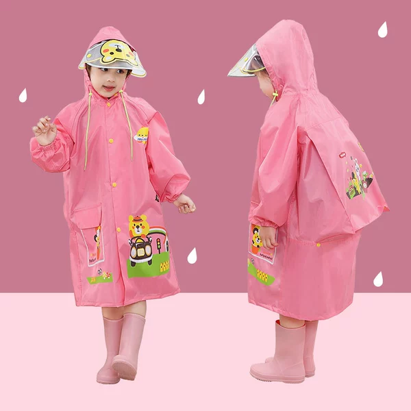 MS-2188 Bear Car-Pink (double brim + bag bit + zipper + elastic cuffs)