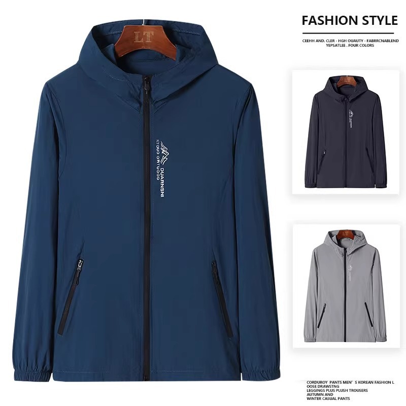 Sun Protection Clothing Men's Summer Thin Ice Silk Jacket 2025 New Skin Clothing Breathable Outdoor Fishing Sun Protection Clothing