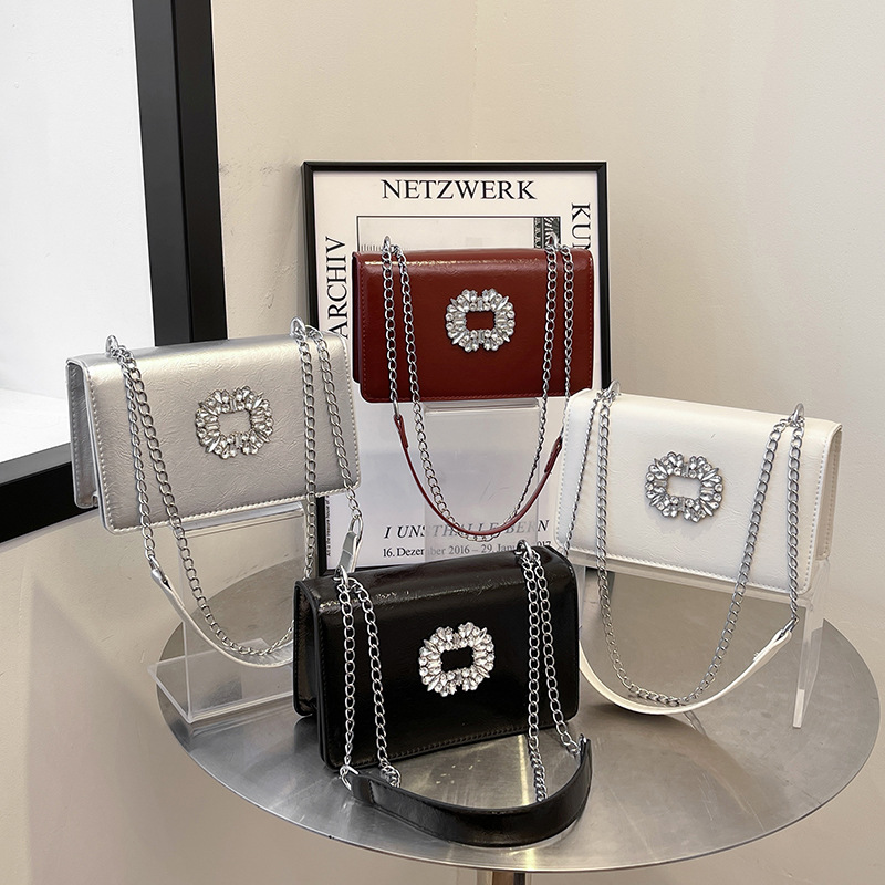 Bolso de moda de otoño 2024 nuevo estilo simple bolso de moda de mujer retro bolso de hombro de diamantes brillantes bolso de mochila