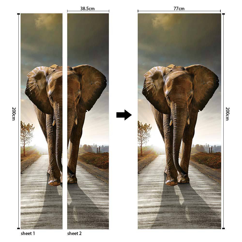 Pegatinas para puertas 3D respetuosas con el medio ambiente, autoadhesivos, fabricantes de origen al por mayor, patrones populares transfronterizos de alta definición, adhesivos para puertas impermeables, a prueba de aceite y antiincrustantes