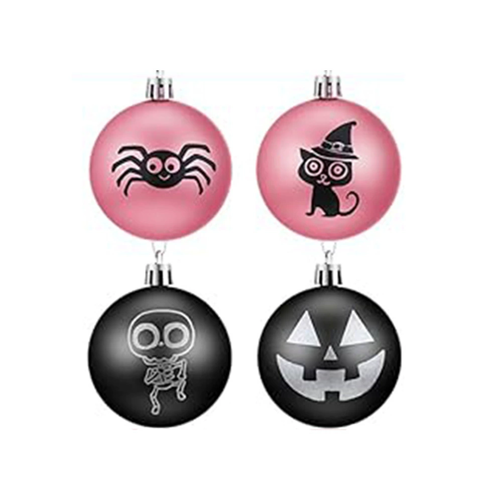 Painted decorations, Christmas plastic pendant with accessories, hand painting