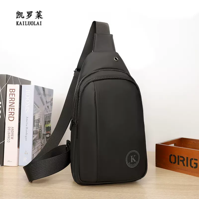 凯罗莱 跨境新款男士胸包韩版尼龙防泼水单肩斜跨包户外旅行背包