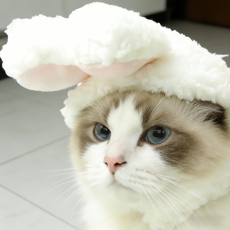Gato gorra de pelo lindo sombrero travesti perro gorra de pelo para mascotas puede mantener cálido sombrero de mascotas image 5