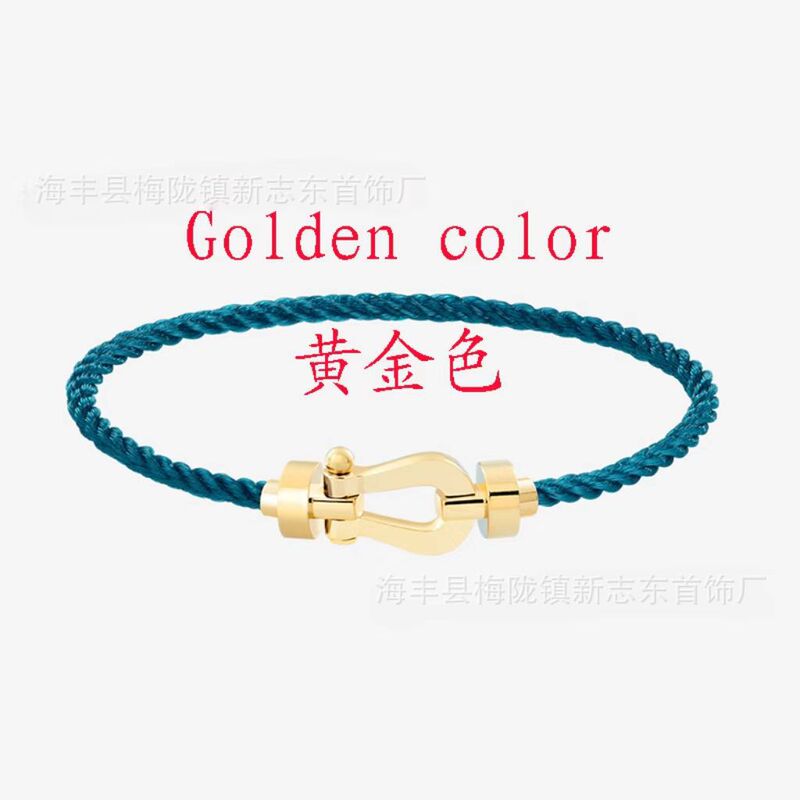 中号马蹄扣费雷德红绳手链情侣款男女本命年转运精工钢丝DIY手绳|undefined