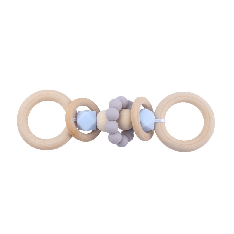 Mordedor creativo de juguete para niños nuevos Anillo Hemu bebé sonajero de mano ejercicio interactivo juguete de fortalecimiento dental palo de molienda