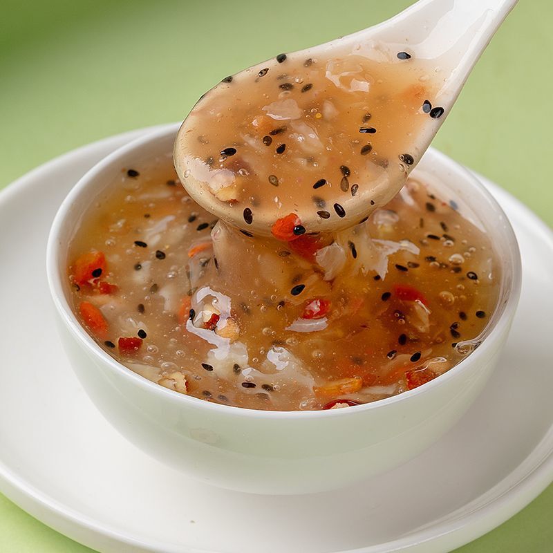 500g缶詰ユリ、蓮の実、葛根、レンコンパウダースープ、便利なシリアル代替品、本物の素材、柔らかくもちもち、甘い|undefined
