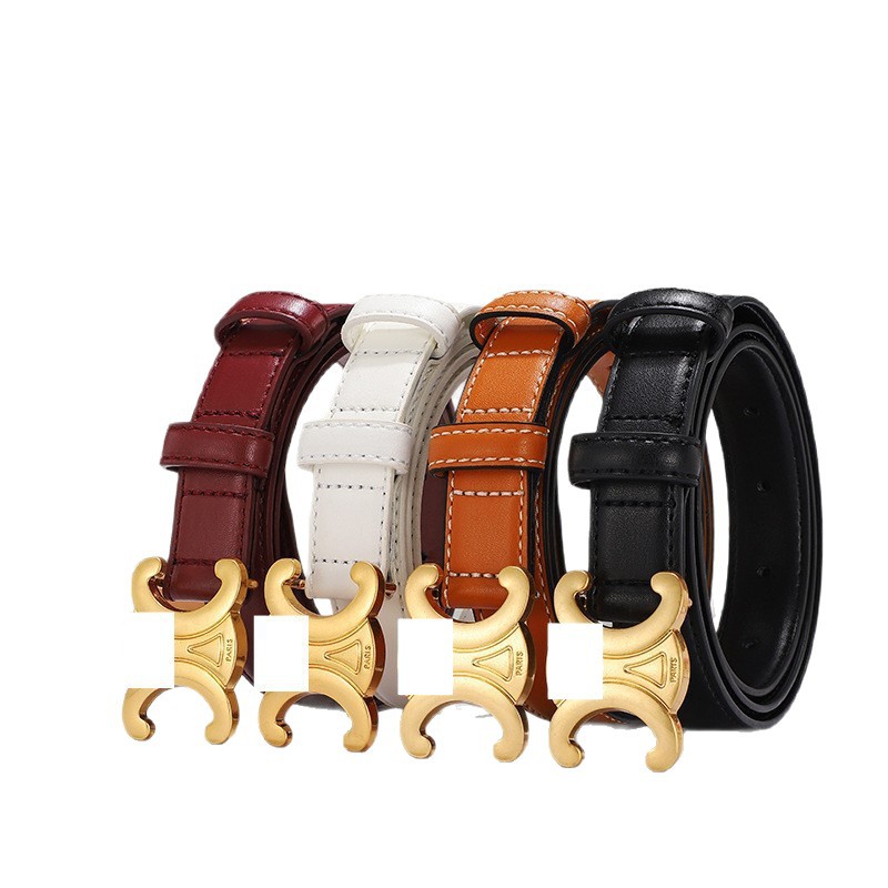 新しいレディースベルト、ファッショナブルで多用途な革ベルト、黒の装飾、女性向けのニッチデザイン、高級感、越境販売専用