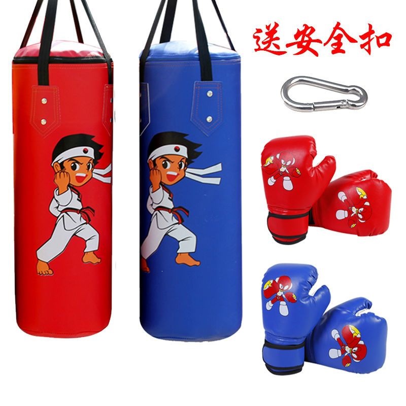 Children's boxing punching bag, sandbag for home use, boxing gloves, and sandbag set for kids' sparring and training