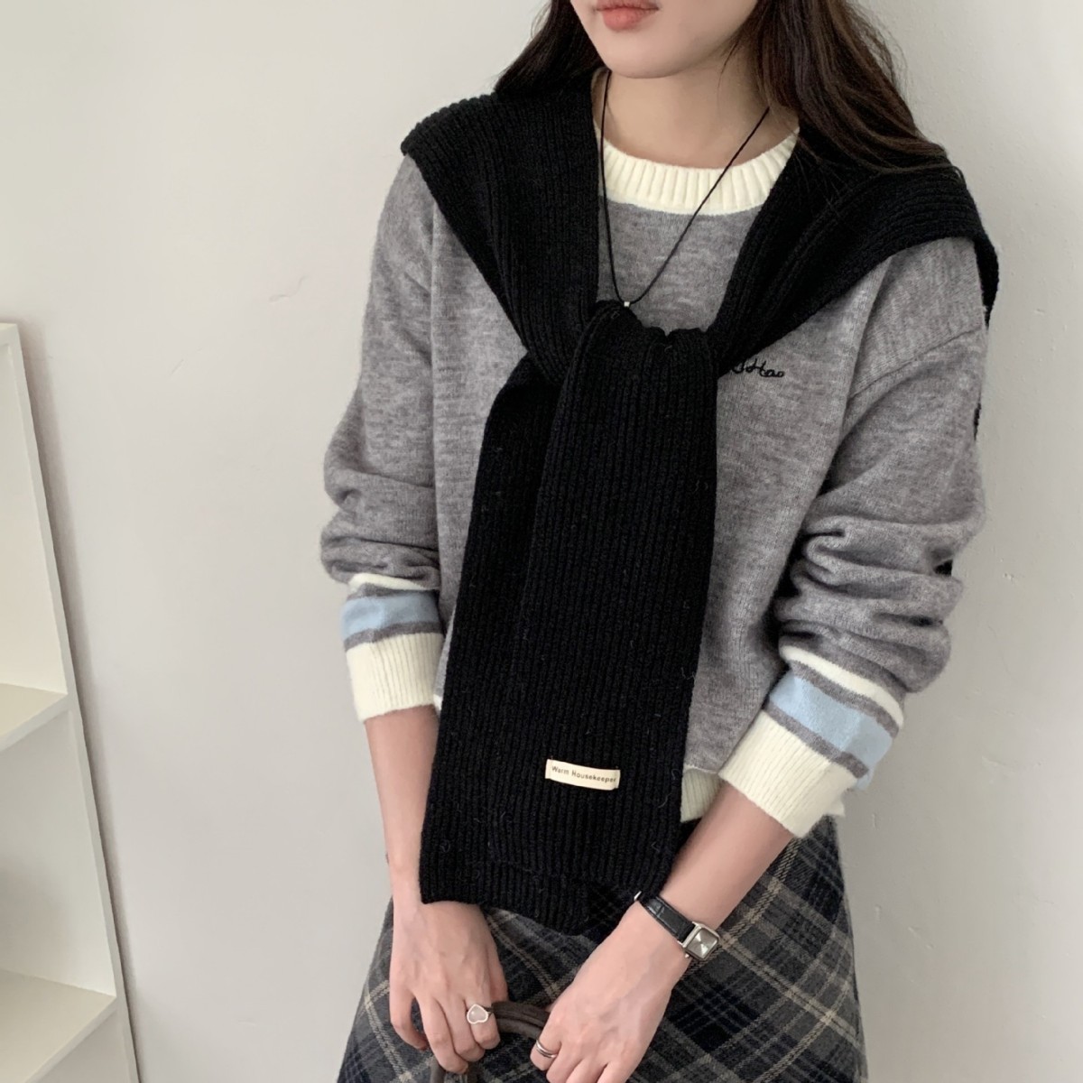 In-Stock Manufacturer Wholesale Autumn and Winter Women's Shawl Outerwear, Solid Color Knitted Soft Thick Versatile Large Shoulder Cape