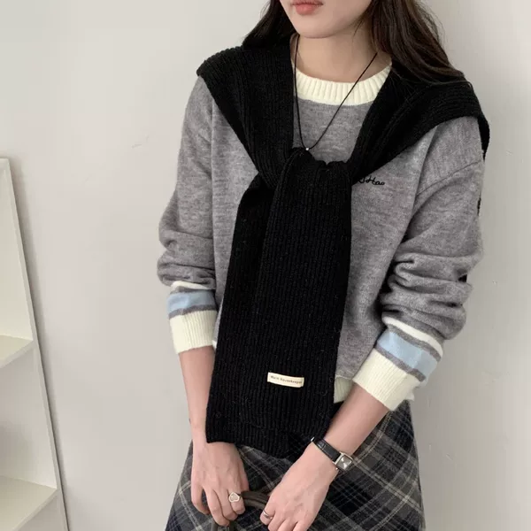 In-Stock Manufacturer Wholesale Autumn and Winter Women's Shawl Outerwear, Solid Color Knitted Soft Thick Versatile Large Shoulder Cape