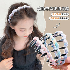 子供の布芸の波のカチューシャ2025の新型の女の子は髪を砕いて神器の女の子を整理します。