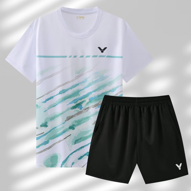 086A Top blanco y verde para hombre