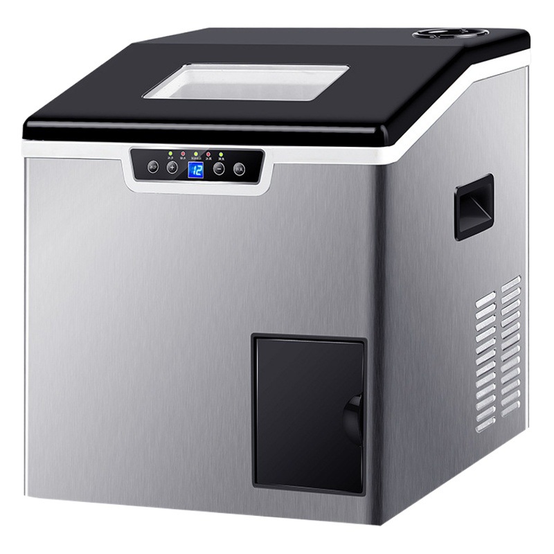 Entrega de una sola pieza envío gratuito transfronterizo comercial máquina de hielo 30 a 40kg pequeño cuadrado de hacer hielo de trituración de hielo de dos en uno