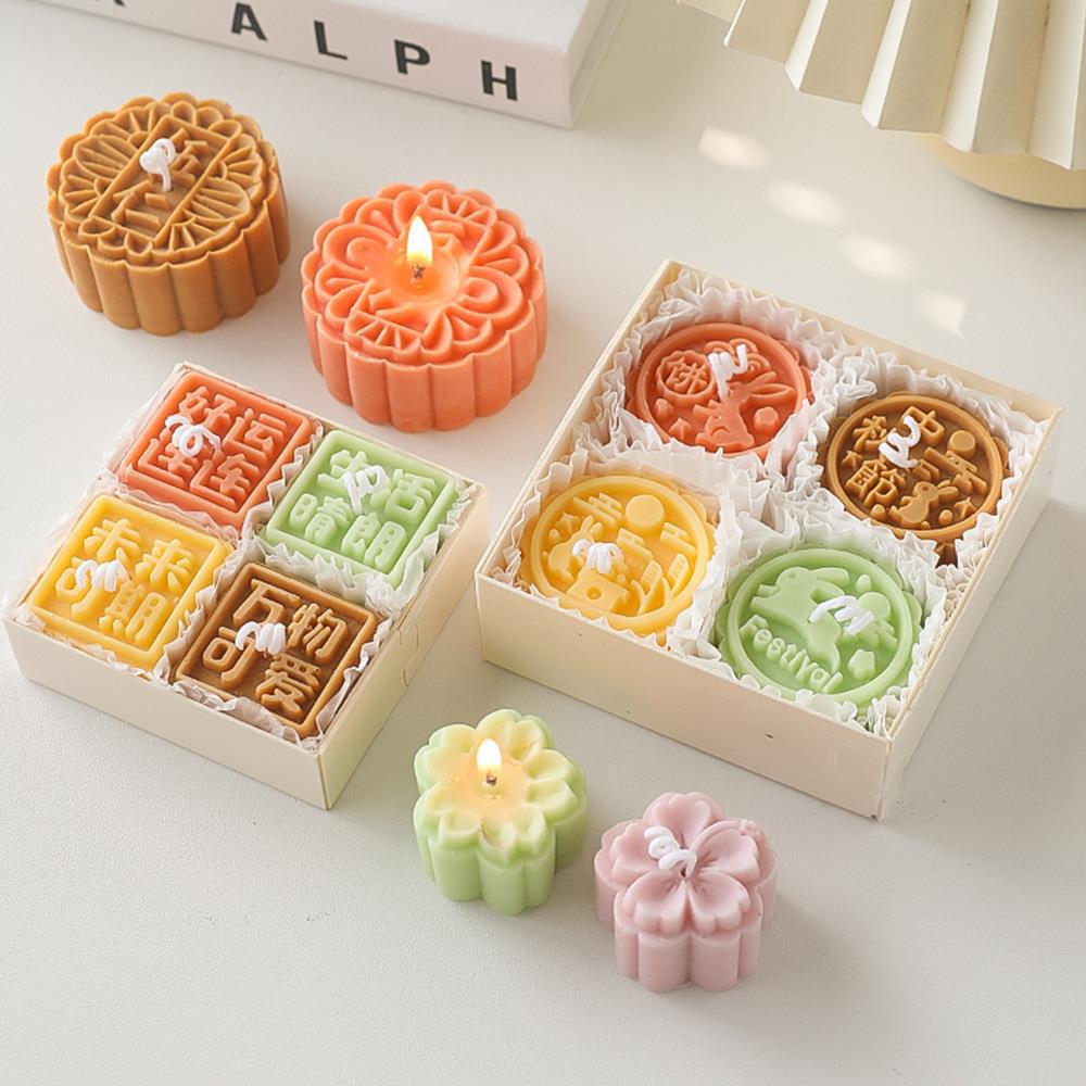 Mid-Autumn Festival Moon Cake candle Aromatherapy Gift box wholesale diy originality festival gift Souvenir  Moon Cake Aromatherapy candle