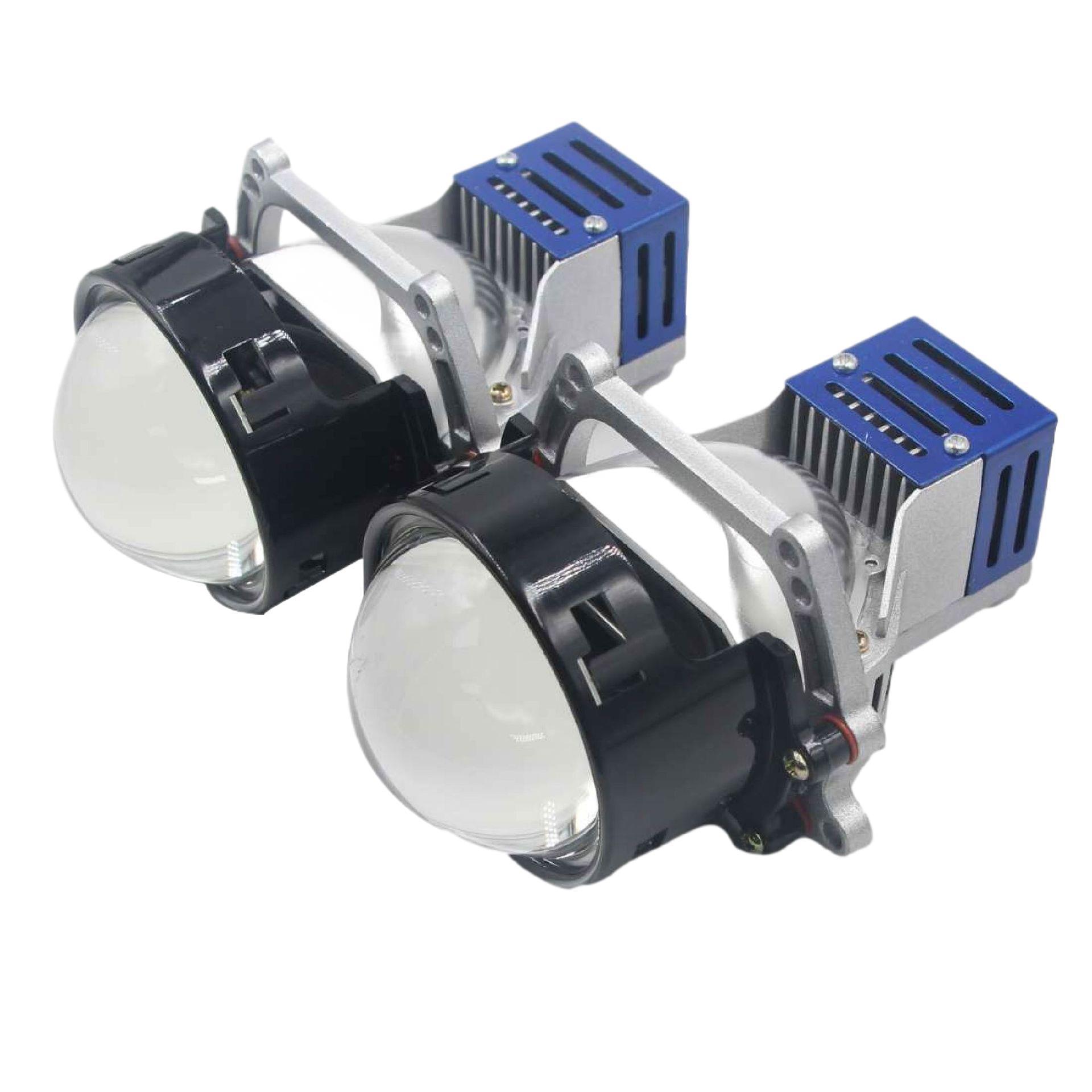 La nueva lente bifocal LED de coche de copa de luz doble solar pequeña de 3,0 pulgadas 65W luz lejana y cercana integrada seguridad universal no destructiva image 4