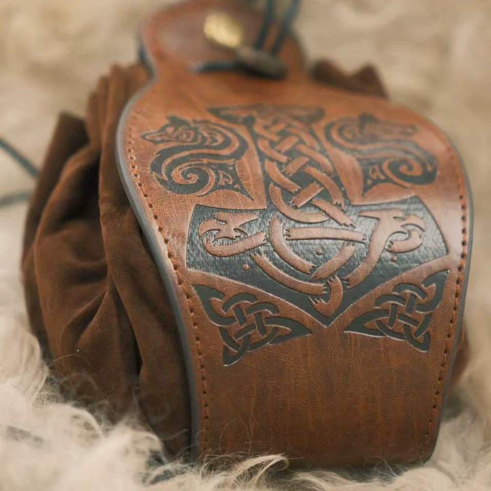 Кросс-бордерный мульти-платформенный викинговский стиль.medieval pouch, поясной кошелек монет, ретро поясная сумка, дропшиппинг