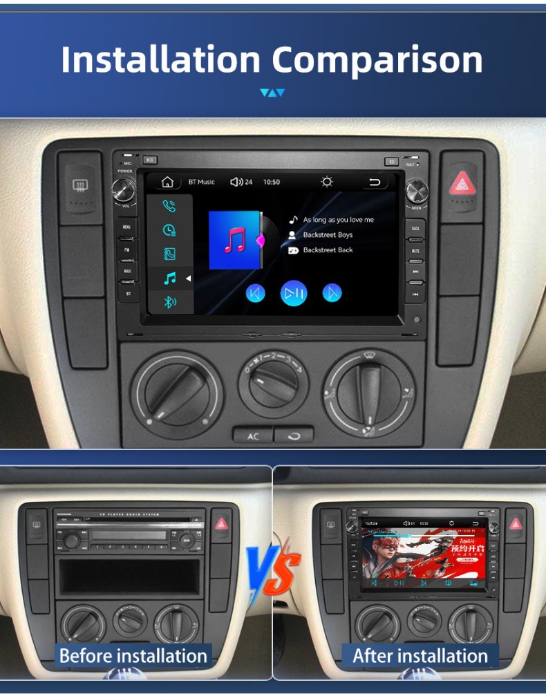 7inch Suitable for Volkswagen Passat B5 Car Central Control Large Screen Navigation Carplay Audio and Video Player All-In-One Machine