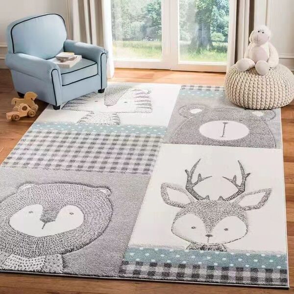 cartoon cute children's carpet made of faux fur for living room for…