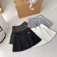 アメリカのギャルの毛の半身のスカートの女性の秋冬の新型の通勤する白い百のスカートの高腰はやせているa字の短いスカートを現します。