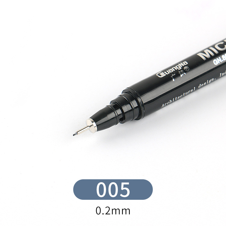 Guangna 8050 aguja pluma arte gancho pluma 15 tipos de línea boceto bosquejo contorno pluma negro anime bosquejo pluma