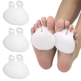 Left and Right Two-Hole Apple Pads, Double-Hole Toe Pads, Non-Slip Soft Forefoot Foot Protectors, Forefoot Pads, High-Heeled Shoe Pads