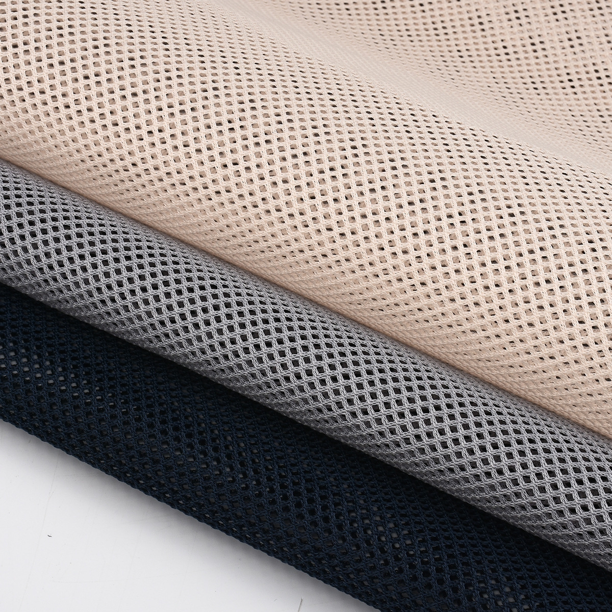 厂家直销34K帽网耐磨透气 棒球帽鸭舌帽箱包鞋材手袋涤纶网眼面料