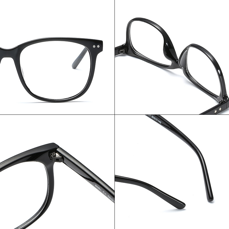 Gafas cuadradas lisas retro beige gafas de uñas marco 8081 gafas decorativas estrella de moda marco unisex gafas de miopía