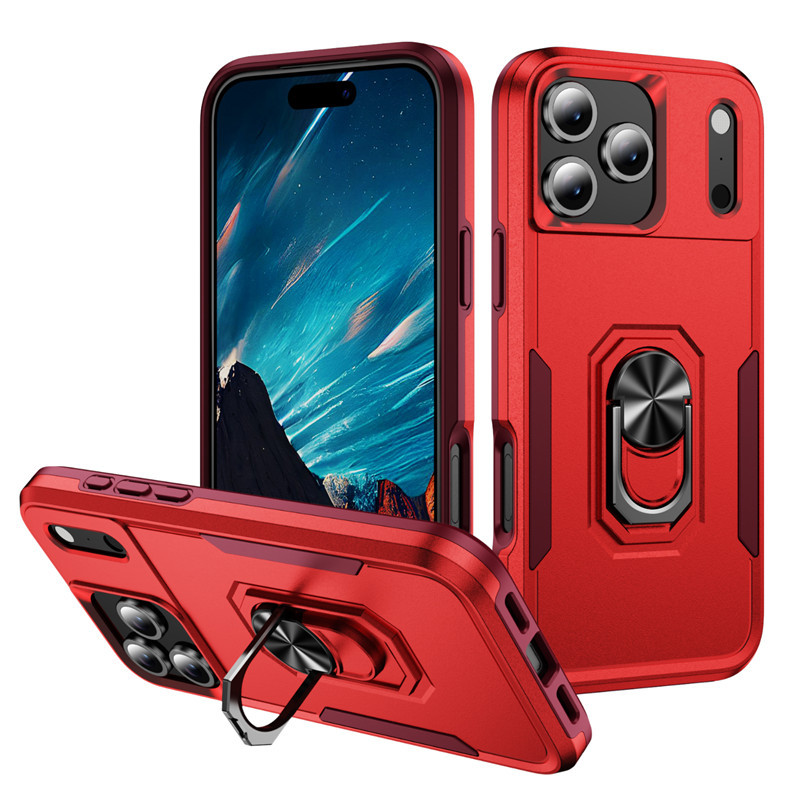iPhone 16 Pro Max telefon kılıfı Apple 15 manyetik stand darbeye dayanıklı kontrast renkli koruyucu kılıf tam kapsamlı