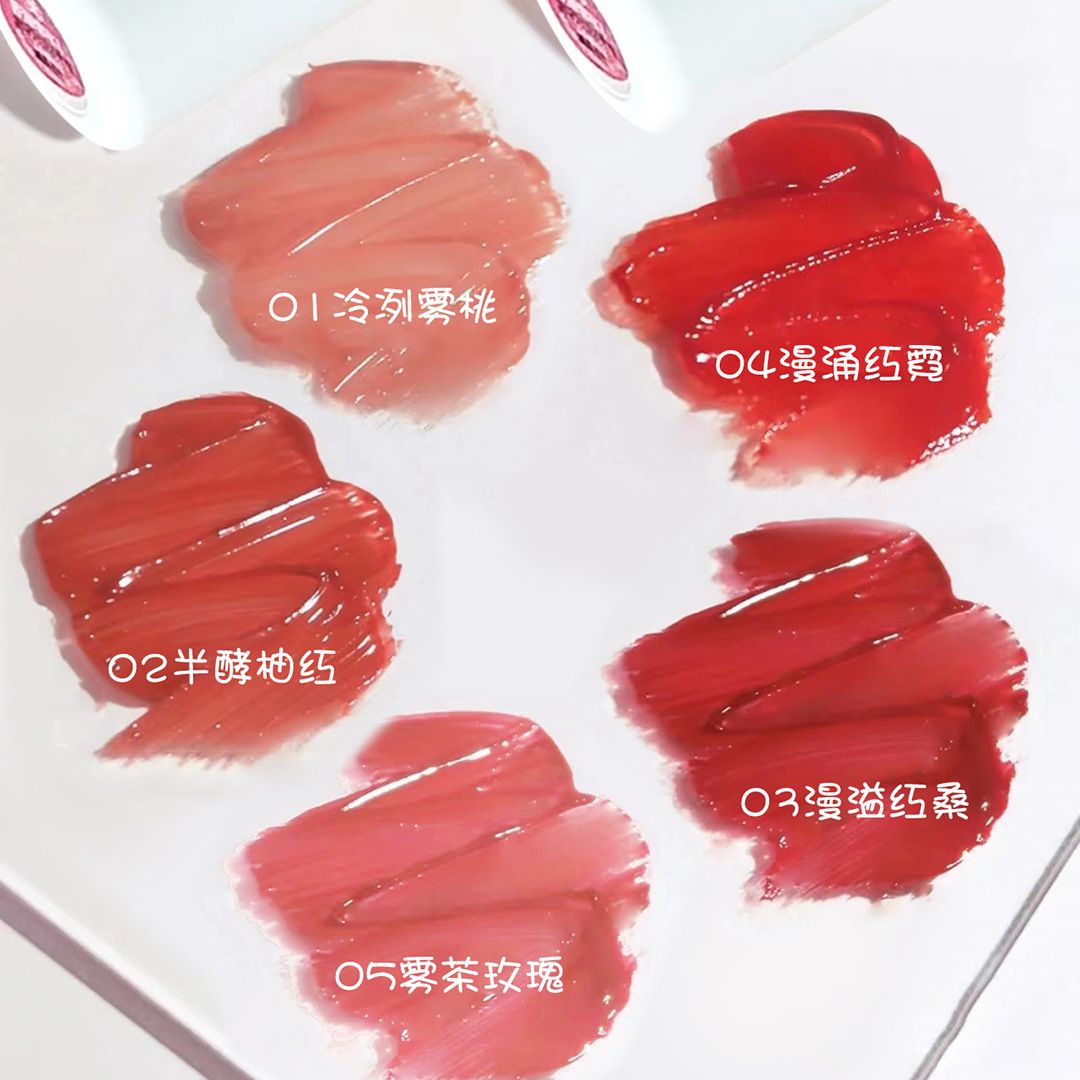 Daimanpu, botella de algodón blanco de leche, esmalte labial hidratante, esmalte labial blanqueador duradero.